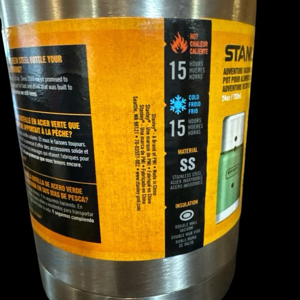 Stanley Lifetime Hot Food All Day 24 oz Adventure Vacuum Food Jar New Silver - Picture 7 of 10